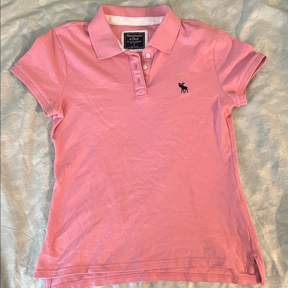 Abercrombie & Fitch Light Pink Polo Shirt